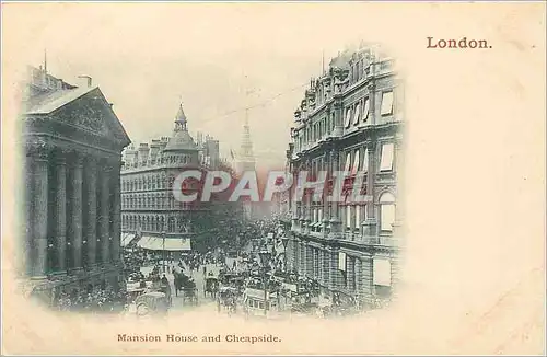 Cartes postales London Mansion House and Cheapside