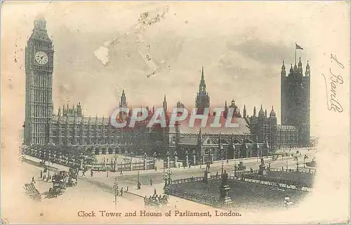 Cartes postales London Clock Tower and Houses of Parliament