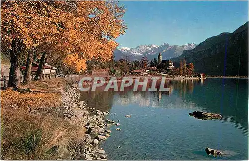 Cartes postales moderne Brienz mit Kirche Sustenhorn