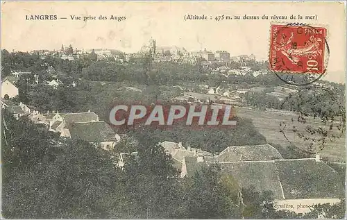 Cartes postales Langres vue Prise des Auges