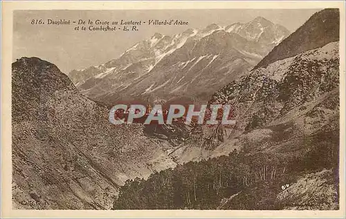 Cartes postales Dauphine De la Grave au Lautaret Villard d'Atene et le Combeunol