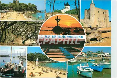 Cartes postales moderne L'Ile de Noirmoutier (Vendee) France Le Passage du Gois Le Moulin de la Bosse la Plage des Dames