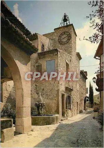 Cartes postales moderne Seguret (Vaucluse) Site classe La Fontaine des Mascarons et le Beffroi (XVIIe S)