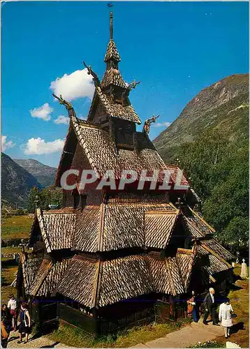 Cartes postales moderne Laerdal Norge Norway Borgund Stave Church