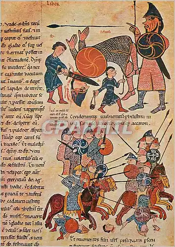 Cartes postales moderne Biblia Segunda 1162 David et Goliath