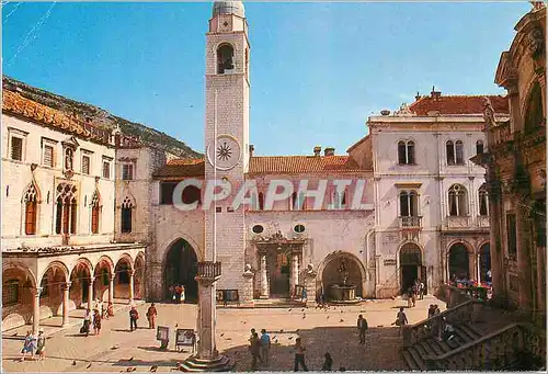 Cartes postales moderne Dubrovnik Sponza Palace Luza La Tour d'horloge 15e 16e s