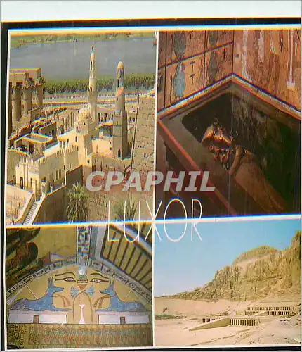 Cartes postales moderne Luxor Valley of the Kings (Tutankhamun) Mosque of Abou El Haggag Deir El Bahari Deir El Medineh