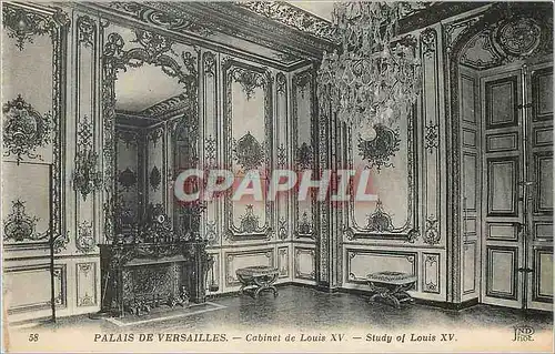 Cartes postales Palais de Versailles Cabinet de Louis XV