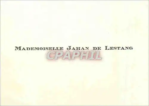 Carte de visite Mademoislle Jahan de Lestang