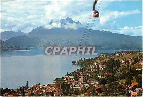 Cartes postales moderne Luftseilbahn Weggis Rigi Kaltbad Pilatus