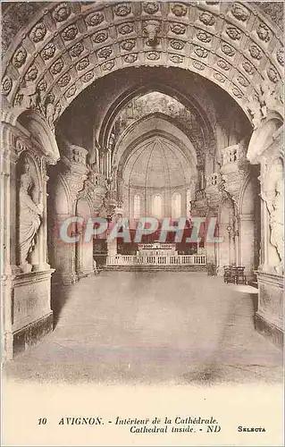 Cartes postales Avignon Interieur de la Cathedrale