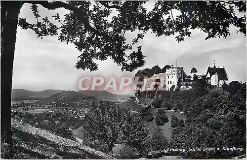 Cartes postales moderne Lenzburg Schloss gegen d Staufberg