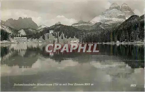 Cartes postales moderne Dolomitenstrabe Misurinassee 1756 m mit Drei Zinnen 3003 m