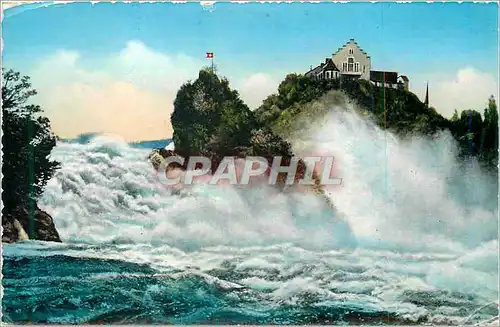 Cartes postales moderne Rheinfall und Schloss Laufen