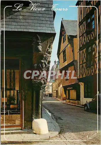 Cartes postales moderne Tours (Indre et Loire) les Merveilles du Val de Loire le Vieux Tours Maisons du XVe siecle Rue d