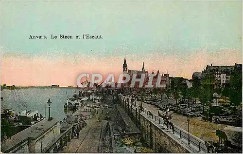 Cartes postales Anvers le Steen et l'Escaut