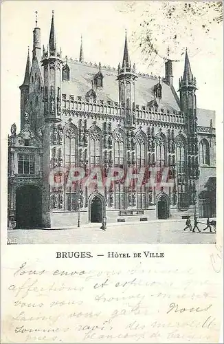 Cartes postales Bruges Hotel de Ville