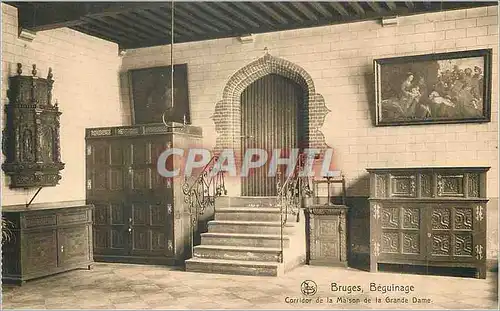 Cartes postales Bruges Beguinage Corridor de la Maison de la Grande Dame