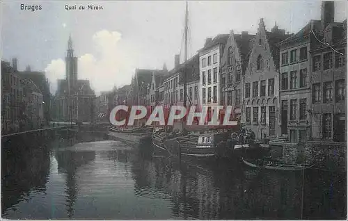 Cartes postales Bruges Quai du Miroir Bateaux