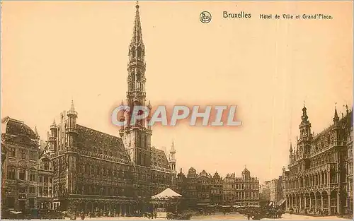 Cartes postales Bruxelles Hotel de Ville et Grand'Place