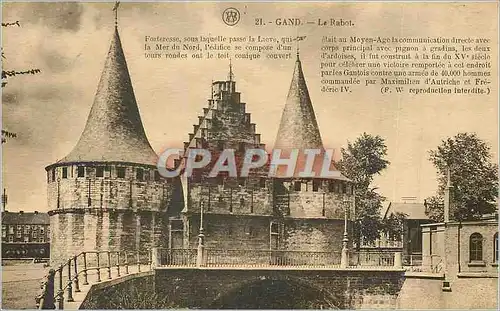 Cartes postales Gand Le Rabot Forteresse sous Laquelle passe la Lieve