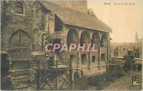 Cartes postales Gand Ruines de St Bavon