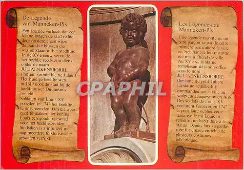 Cartes postales moderne Bruxelles Les Legendes de Manneken Pis