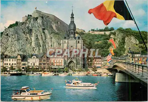 Cartes postales moderne Dinant sur Meuse Viaduc Charlemagne Bateaux