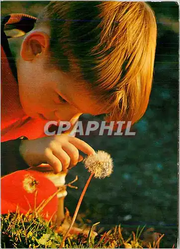 Cartes postales moderne Enfant Fleur