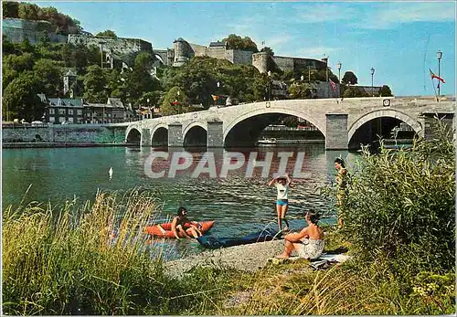 Cartes postales moderne Namur Pont de Jambes et Citadelle Bateau