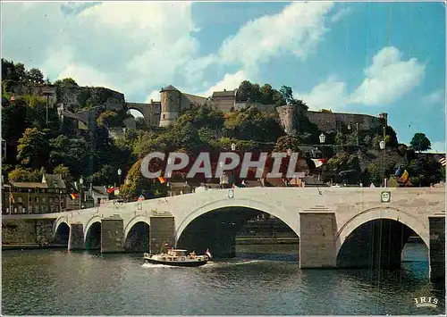 Cartes postales moderne Namur sur Meuse Pont de Jambes et Citadelle Bateau Peniche