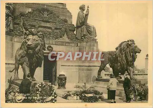 Cartes postales moderne Bruxelles Tombeau du Soldat Inconnu Lion