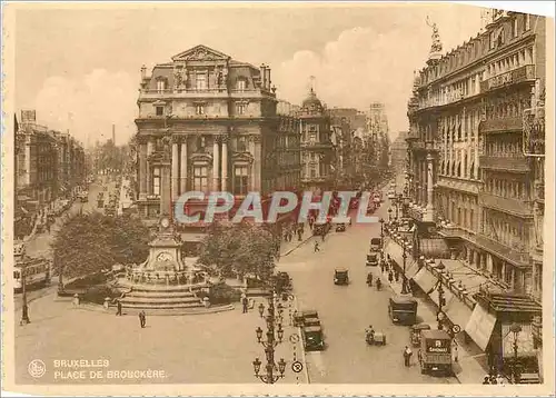 Cartes postales moderne Bruxelles Place de Brouckere Tramway