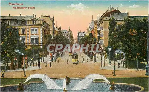 Cartes postales Mannheim Heidelberger Strasse Tramway