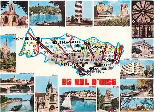 Cartes postales moderne Val d'Oise Auvers sur Oise Herblay Sarcelles Argenteuil Magny en Vexin Beaumont sur Oise Pontois