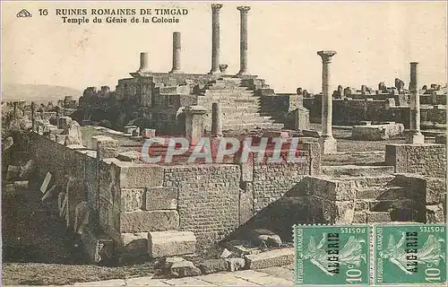 Cartes postales Ruines Romaines de Timgad Temple du Genie de la Colonie