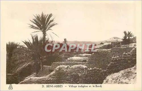 Cartes postales Beni Abbes Village Indigene et le Bordj