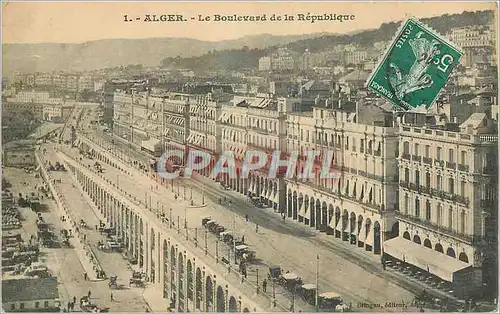 Cartes postales Alger Le Boulevard de la Republique