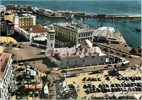 Cartes postales moderne Alger La Blanche Place du Gouvernement Bateaux