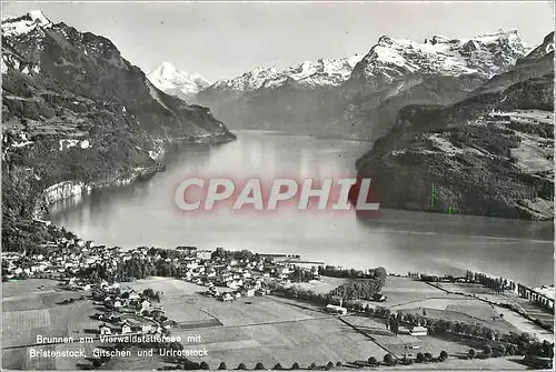 Cartes postales moderne Brunnen am Vierwaldstattersee mit Bristenstock Gitschen und Urirotstock