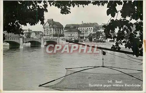 Cartes postales moderne Basel Durchblick Gegen Mittlere Rheinbrucke