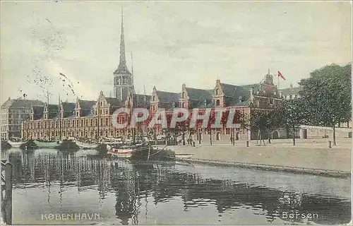 Cartes postales Kobenhavn Borsen Bateaux