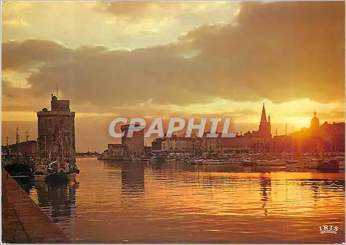 Cartes postales moderne La Rochelle Charente Maritime Images de France le Port au Coucher du Soleil