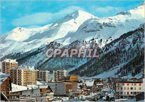 Cartes postales moderne Val d'Isere (Savoie) Alt 1850 m Vue Generale Signal de l'Iseran 3241 m