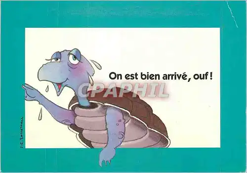 Cartes postales moderne Animots Doux On est bien arrive ouf Tortue