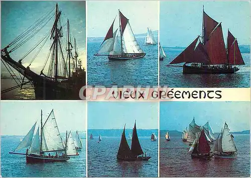 Cartes postales moderne Vieux Greements La Bretagne en Couleurs Les Vieux Greements le Thor Eyerdahl Le Solweig Bateaux