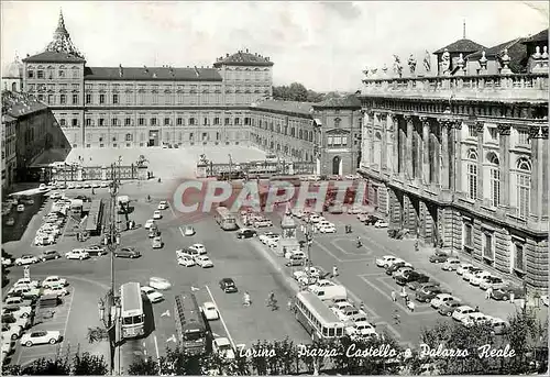 Cartes postales moderne Torino Place du Chateau et Palais Royal