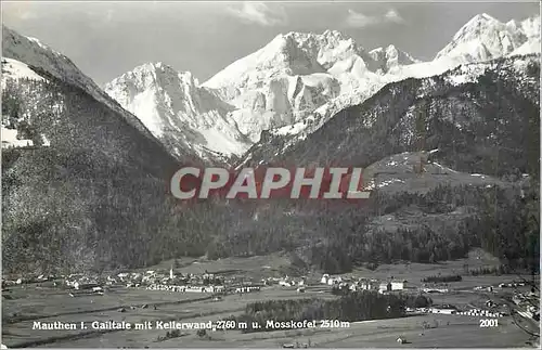 Cartes postales moderne Mauthen i Gailtale mit Kellerwand 2760 m u Mosskofel 2510 m