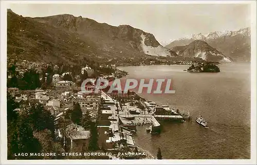 Cartes postales moderne Lago Maggiore Stresa Borromeo Panorama