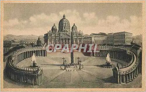 Cartes postales Roma Place Saint Pierre la Basilique et le Vatican